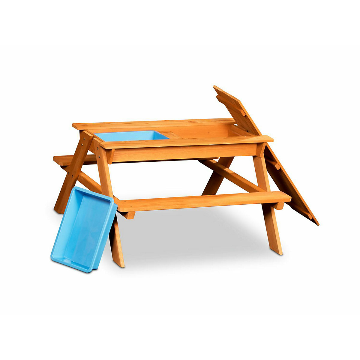 2in1 Kindersitzgruppe und Sand-und Wasserspieltisch aus Holz