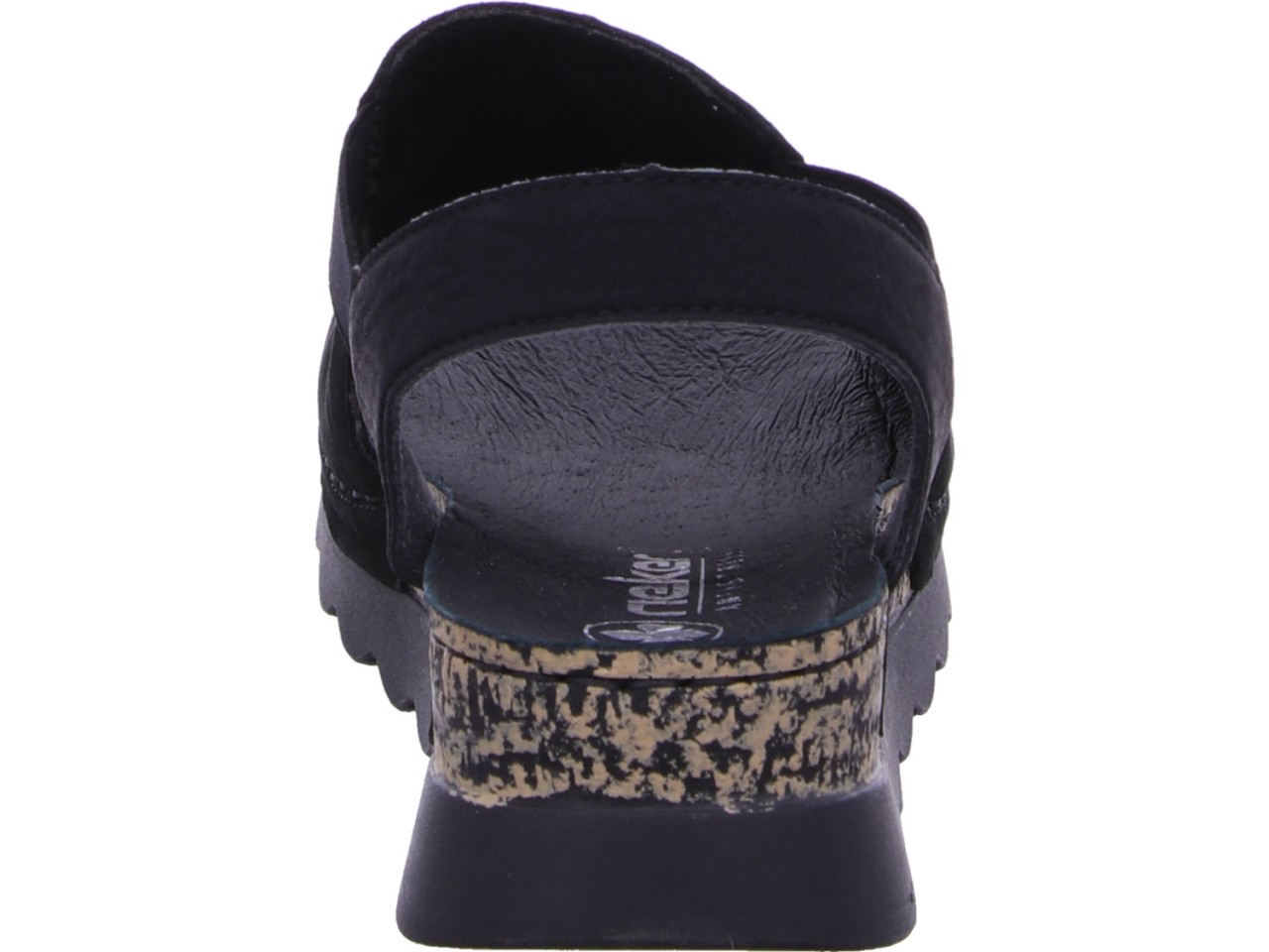RIEKER Klassische Sandalen schwarz