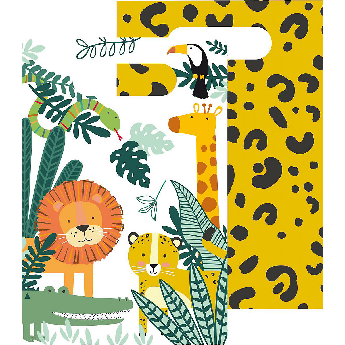 8 Papiertüten Get Wild Papier 23,2 x 16,3 cm