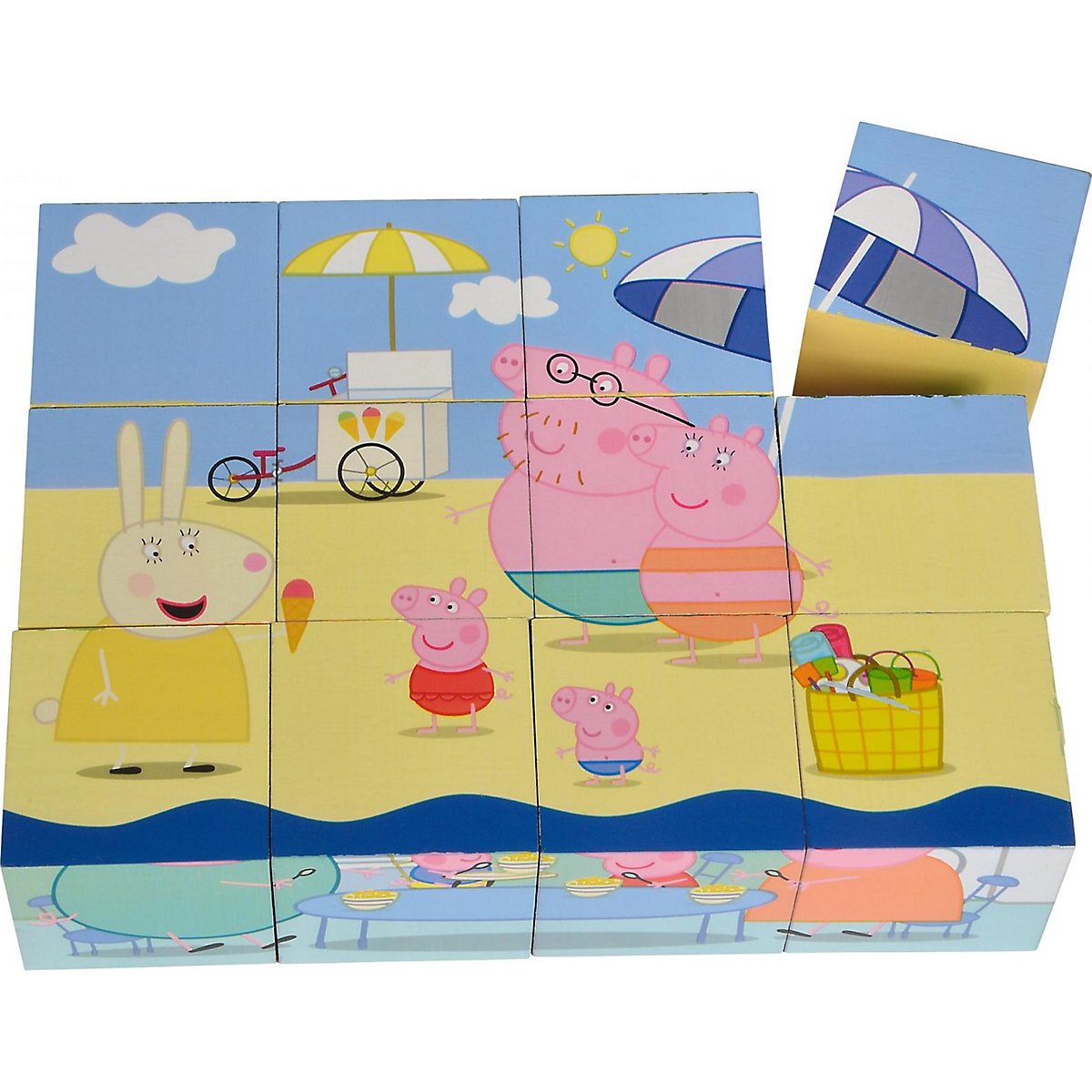 Peppa Pig Würfelpuzzle, 12 Teile