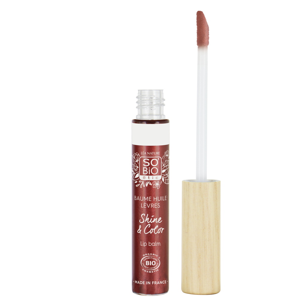 LÉA NATURE SO BiO étic Baume huile lèvres, Shine & Color, 43 Rouge corail Baume huile lèvres
