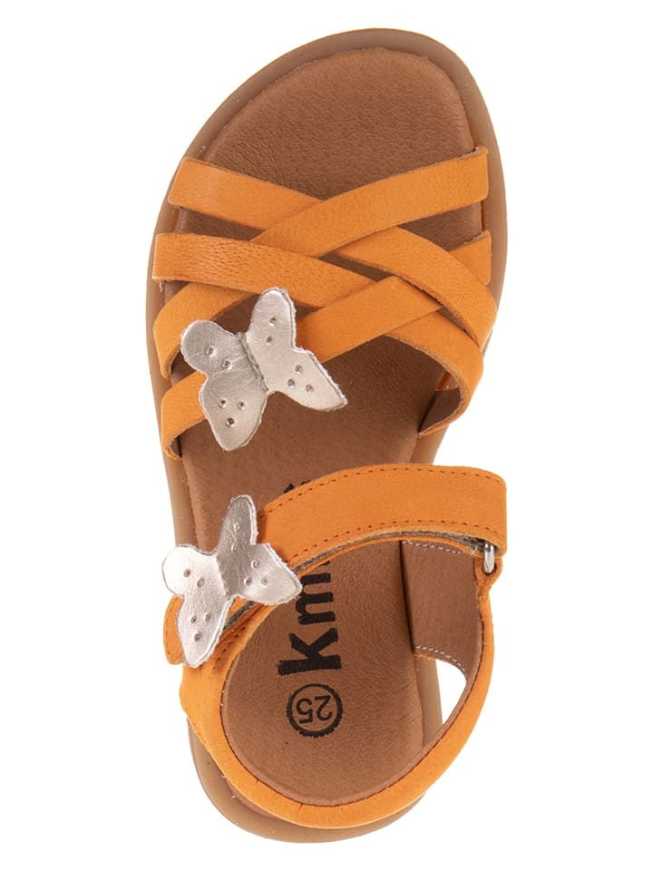 kmins Leder-Sandalen in Orange günstig kaufen
