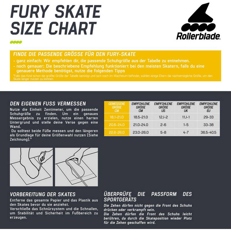 ROLLERBLADE FURY Inline-Skates Kinder