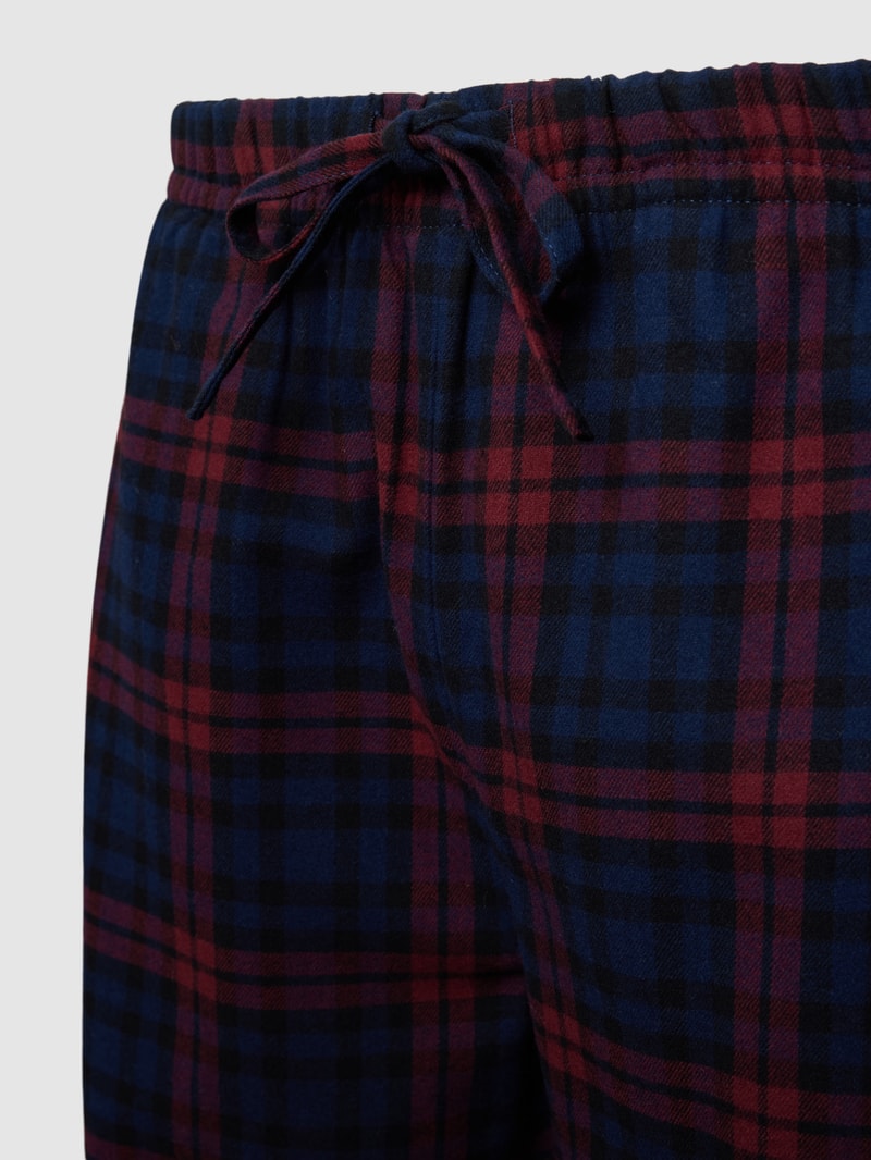 Pyjama-Hose mit elastischem Bund in bordeaux rot