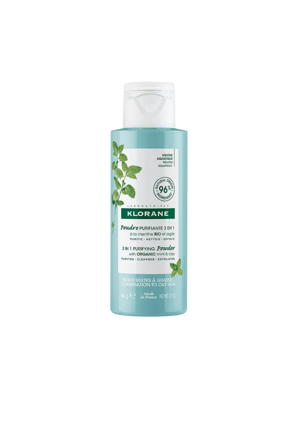 Klorane  Menta Bio Purificante Polvo 3 En 1 50 Gr 50 g