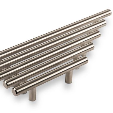 SO-TECH® Möbelgriff Stangengriff G6 echt Edelstahl Ø 12 mm BA 64 - 672 mm, Griff Schrankgriff Schubladengriff - incl. Schrauben