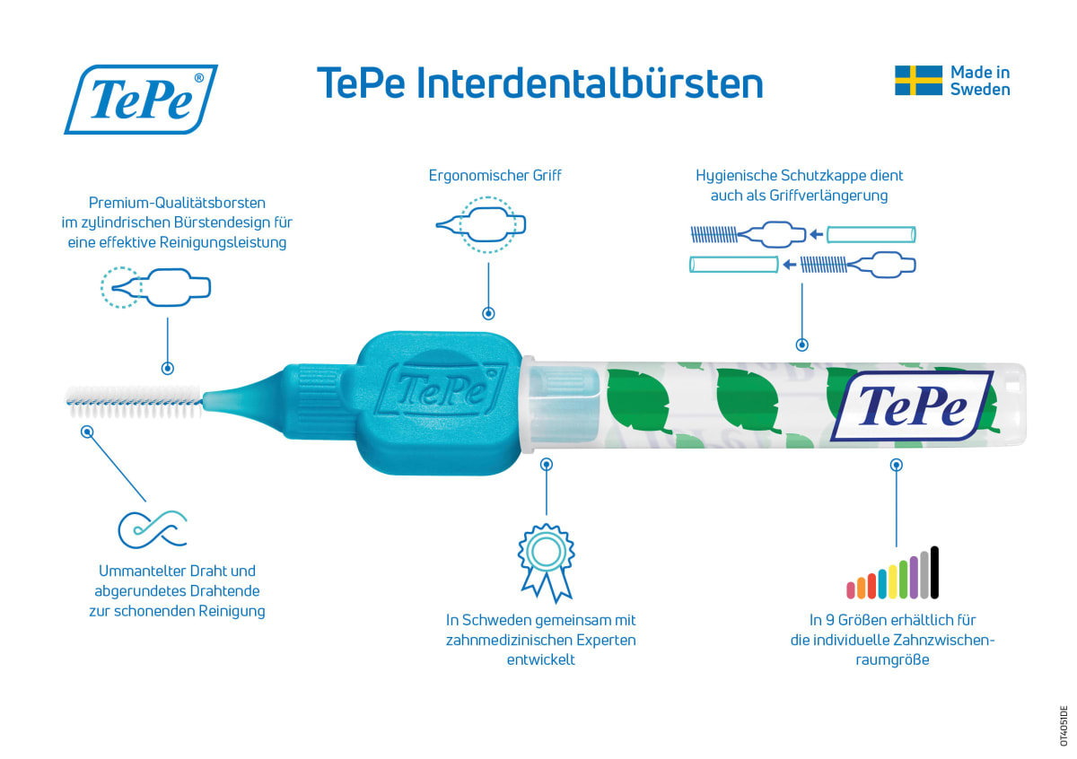 Interdentalbürsten blau 0,6 mm ISO 3, 8 St