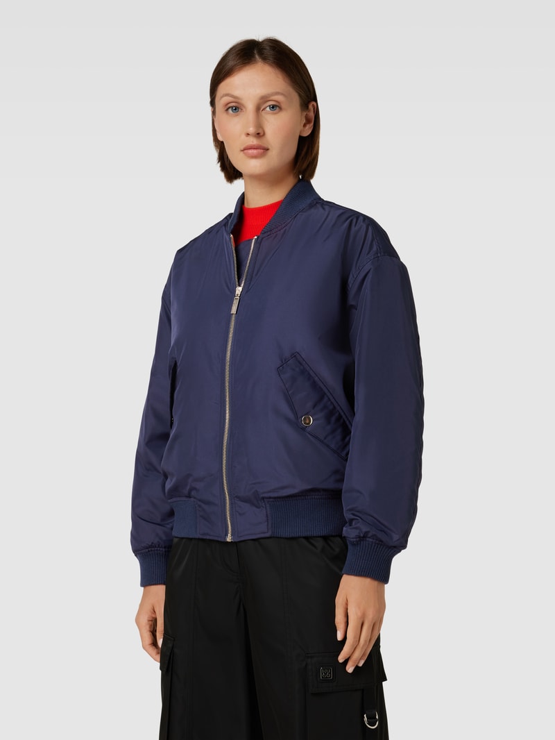 Bomberjacke mit Stehkragen Modell 'COLL' in marineblau