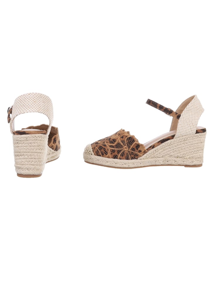 Ital-Design High Heel in Braun und Beige günstig kaufen