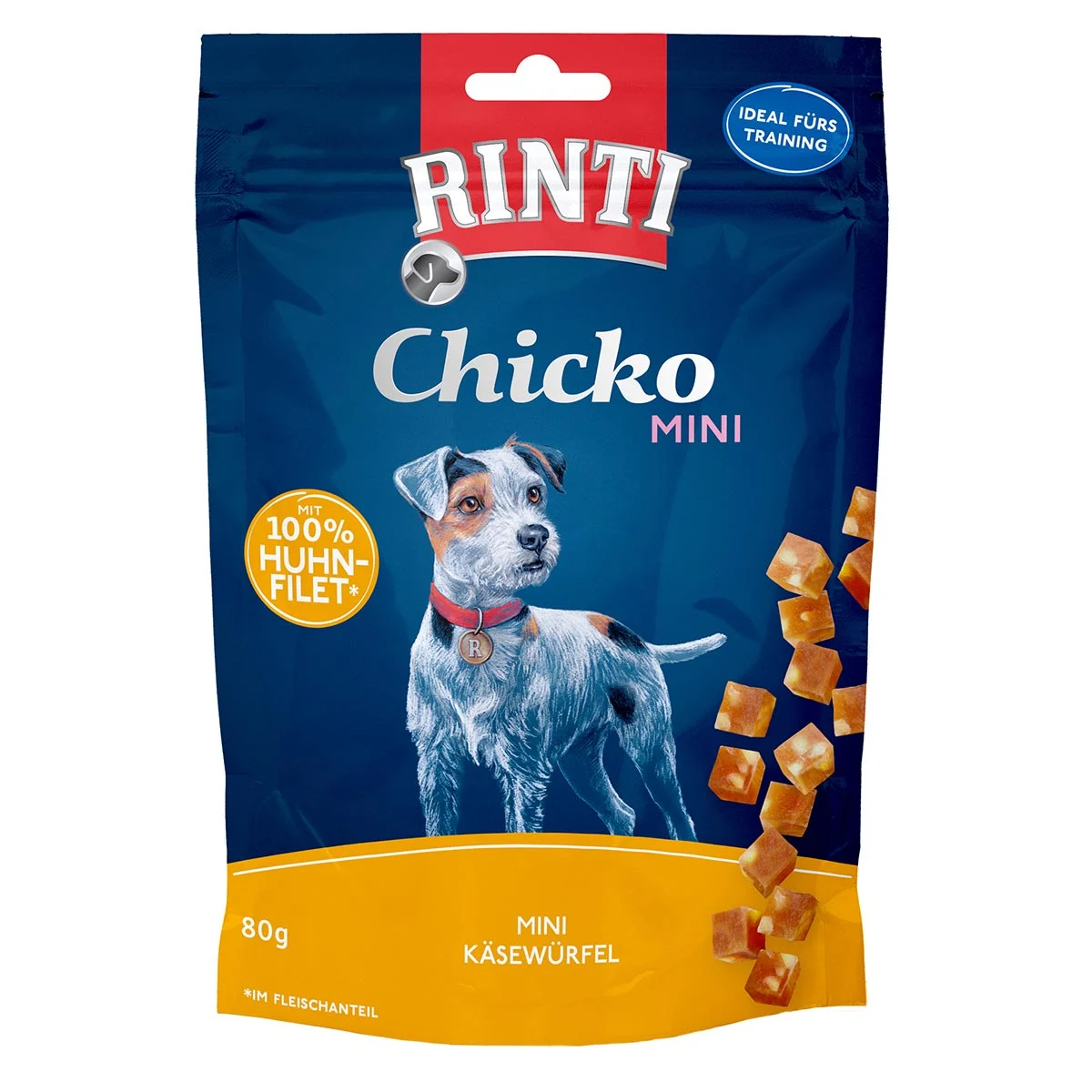 RINTI Chicko Mini Käsewürfel Huhn 80g günstig kaufen bei ZooRoyal