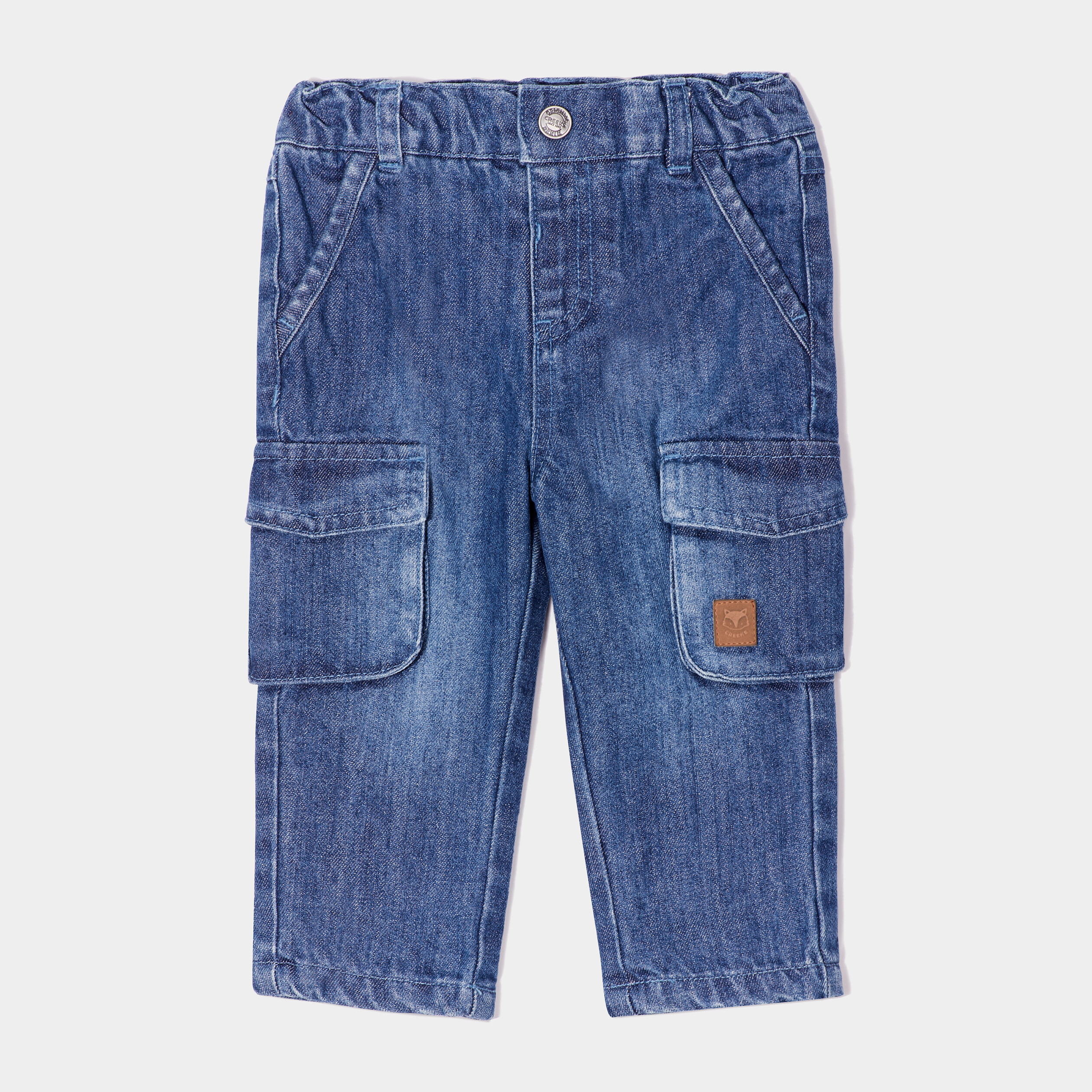 Jeans cargo poches latérales Creeks bleu bébé garçon | La Halle
