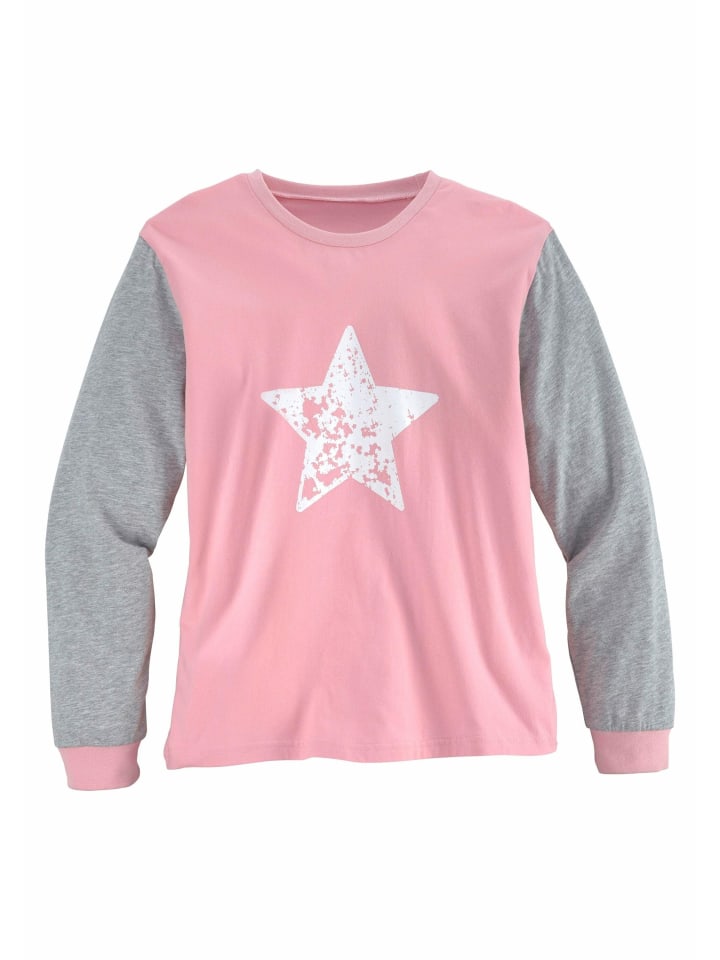 Vivance Pyjama in rosa-grau-meliert günstig kaufen