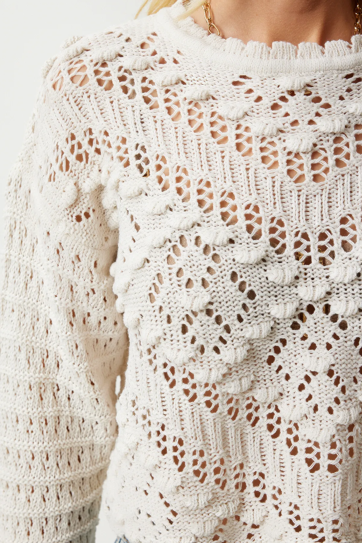 Happiness İstanbul  Pullover - Beige - Regular Fit