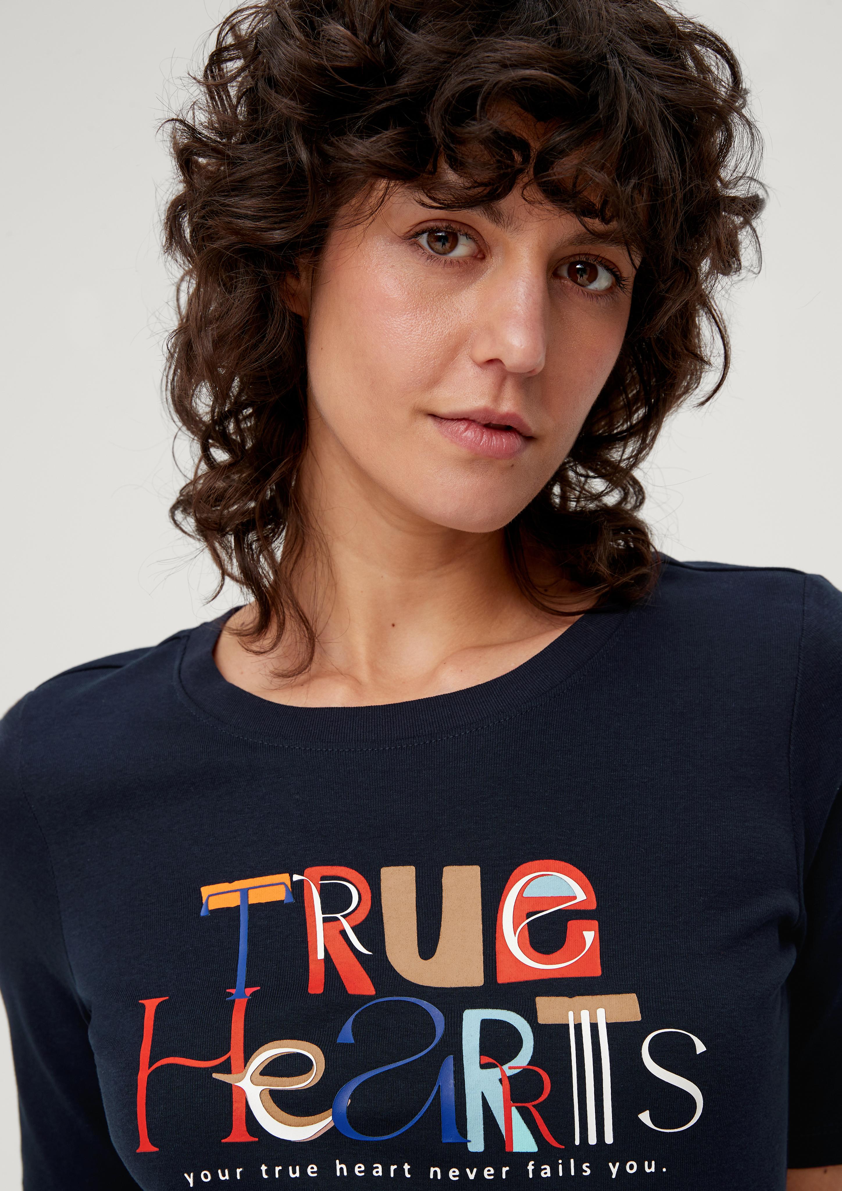 Baumwollshirt mit glänzendem Frontprint  2133065-59D0