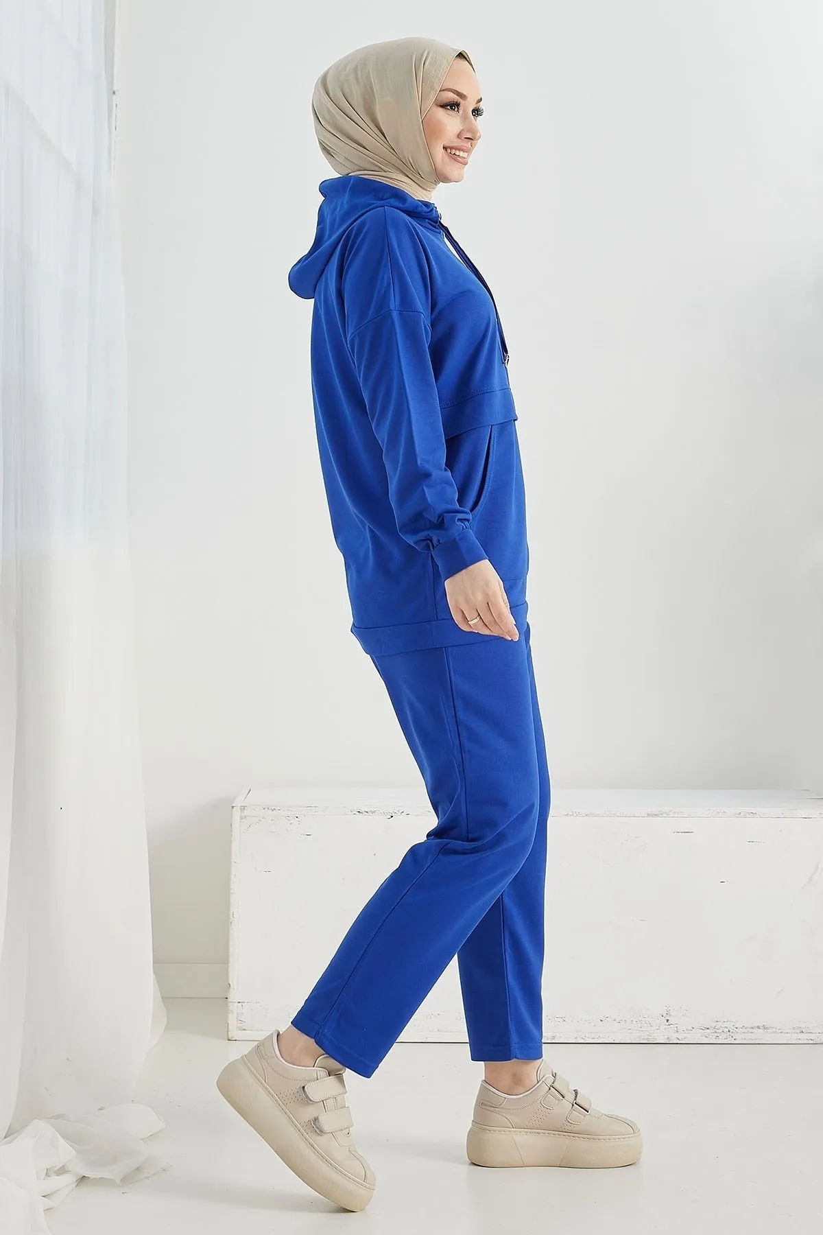 InStyle  Arves Doppelanzug mit Reißverschluss und Kapuze – Saksblau