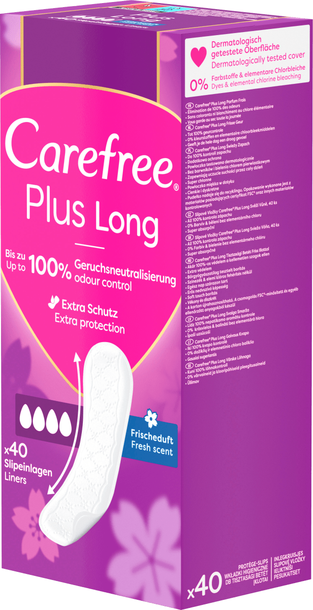Slipeinlagen Plus Long Frischeduft, 40 St