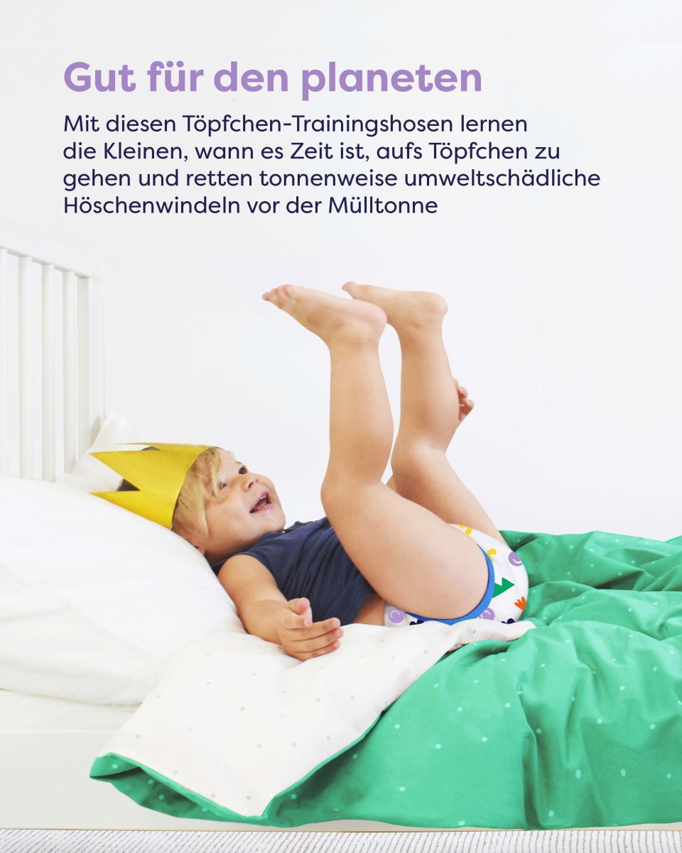 Töpfchen-Trainingshose wiederverwendbar, 3-4 Jahre, lila/bunt, 3 St