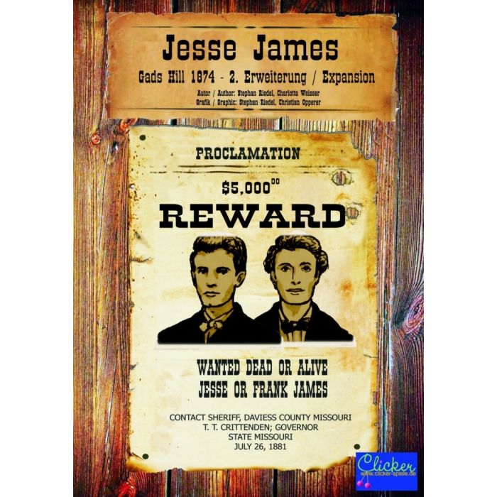 Gads Hill 1874 (DEU/ENG) - Jesse James Erweiterung