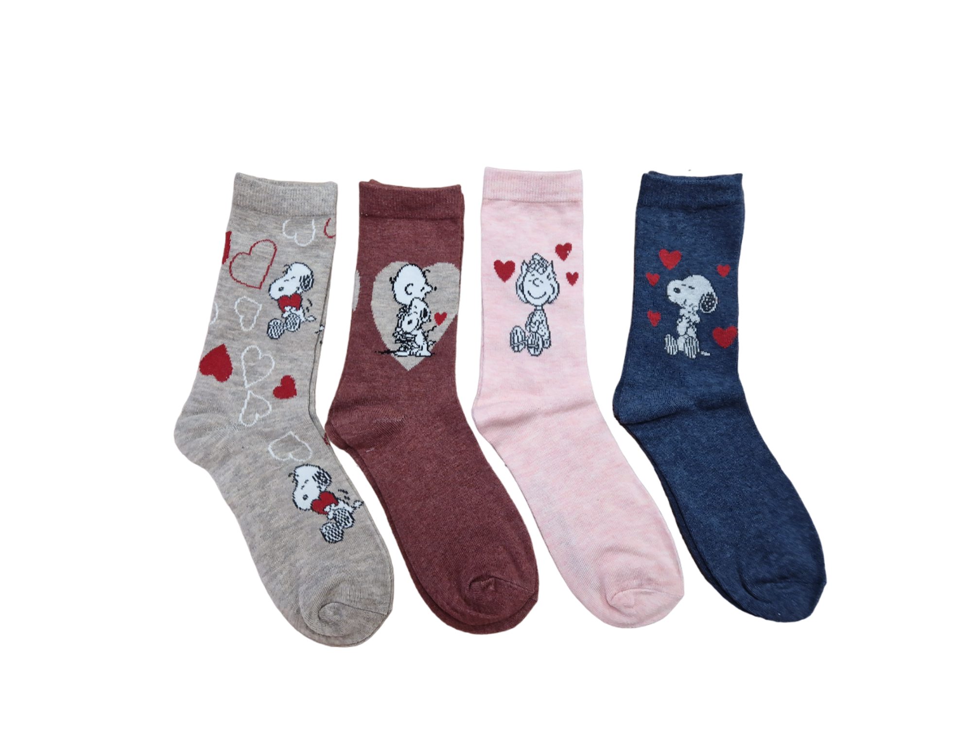 Mein Style Freizeitsocken Mein Style Peanuts Socken 4er-Bündel (4er-Bündel, 1-Paar, 4er-Bündel) mit den Kultfiguren der Peanuts