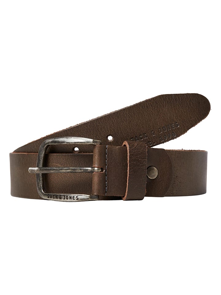 Jack & Jones Leder-Gürtel in Braun günstig kaufen