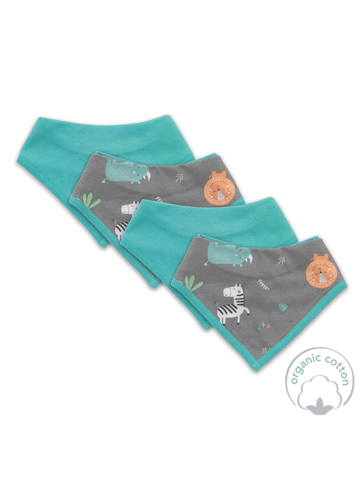 Schlummersack Bandana / Halstuch aus Bio-Baumwolle 4er-Pack in Anthrazit günstig kaufen onesize