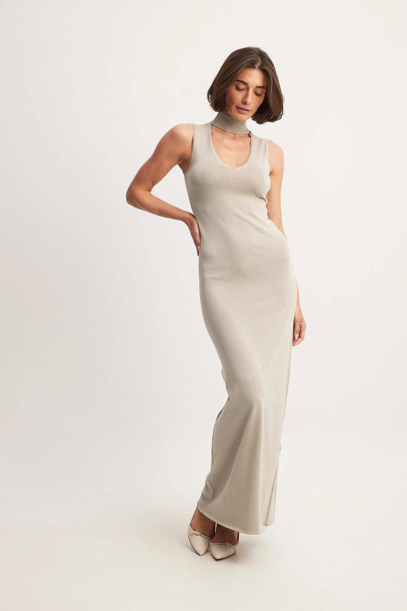 Choker Detail Maxi Dress