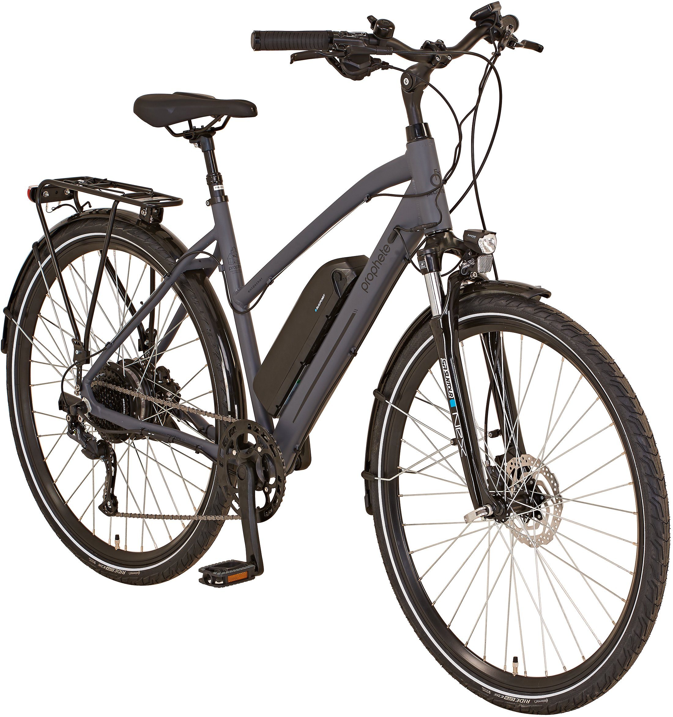 Prophete E-Bike Entdecker 20.EST.10, 8 Gang Shimano Altus Schaltwerk, Kettenschaltung, Heckmotor, 374 Wh Akku