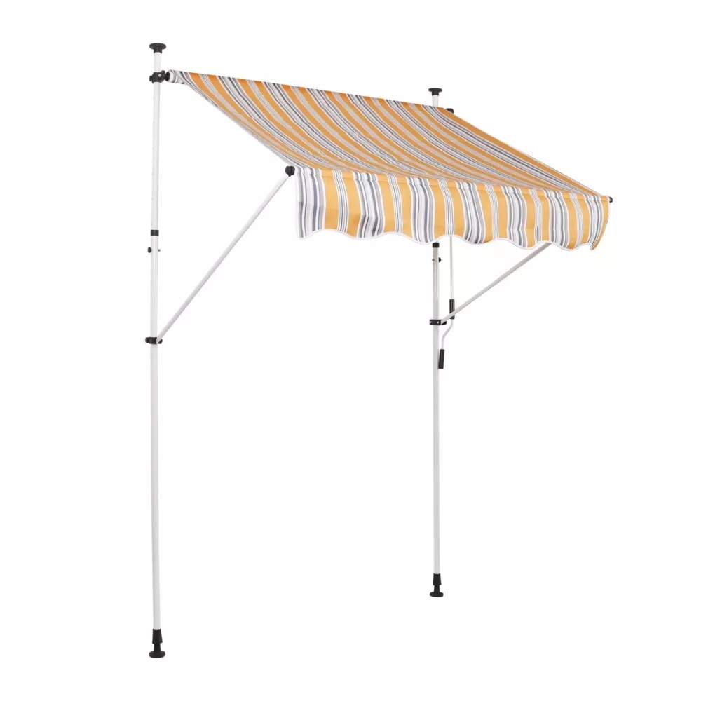 Never Indoor Terrassenmarkise 150 x 120 cm gelb gestreift