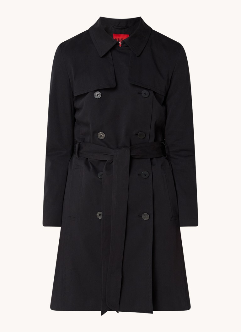 HUGO BOSS  Makaras trenchcoat met steekzakken en ceintuur