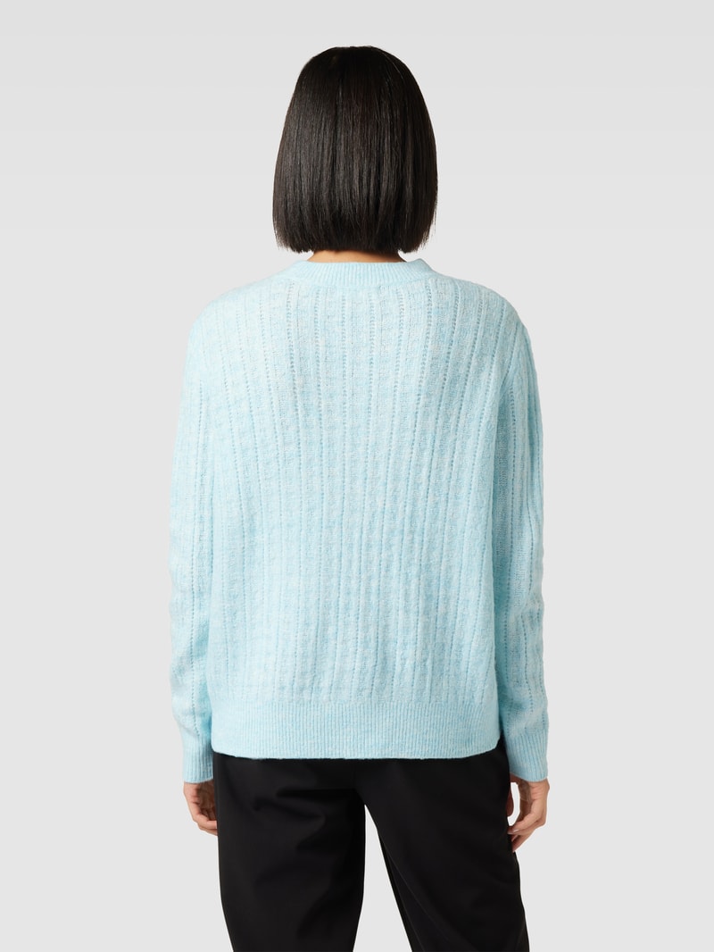 Oversized Strickpullover mit Rundhalsausschnitt in bleu