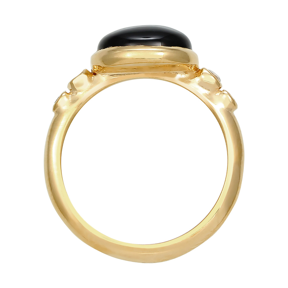 Elli PREMIUM Elli PREMIUM Bague Onyx Noir Bague Femme - (925/1000) Argent Bague