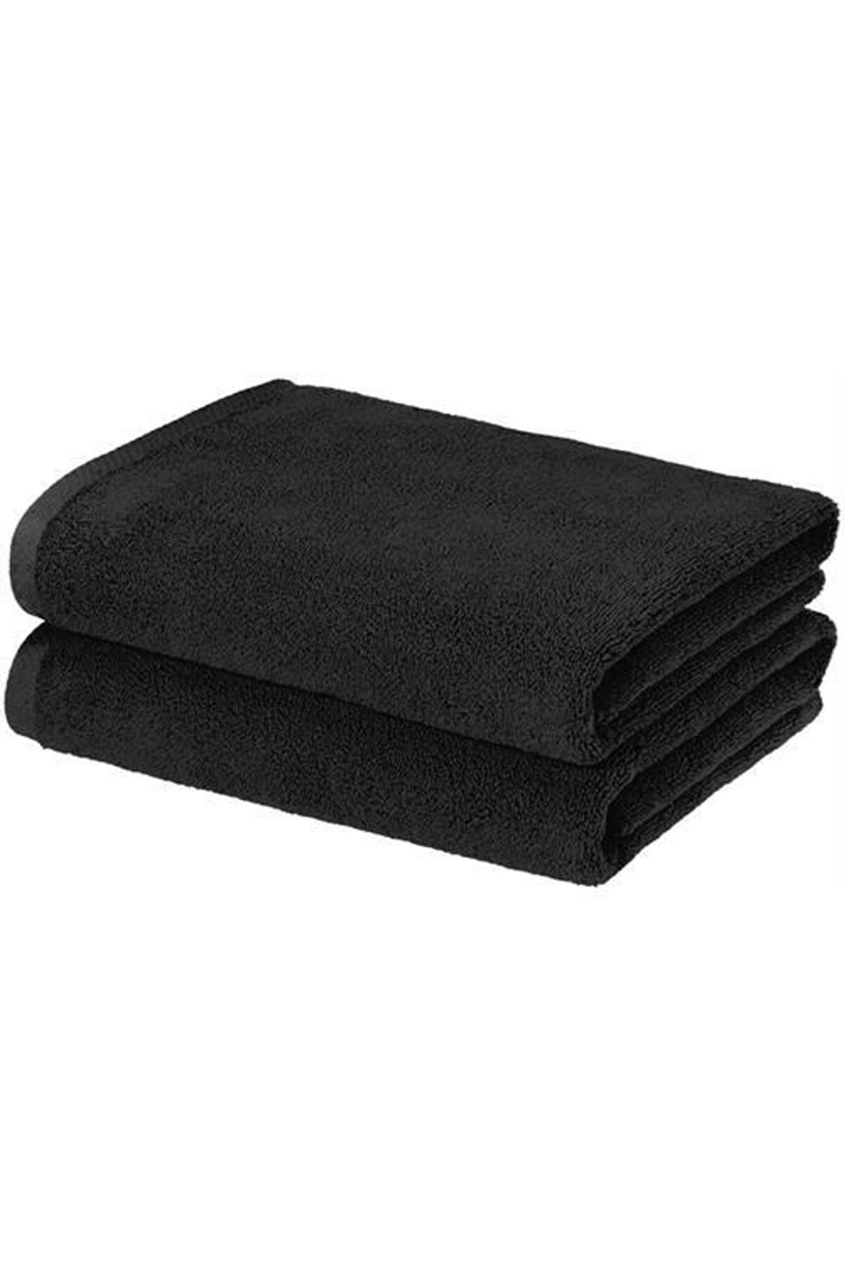 cwonlineshop Handtuch Set Duschtuch Badetuch Frottee 100% Baumwolle, (Spar-Set, 4-tlg), 4 Teilig oder 8 Teiliger Set (Handtuch (50x90 cm) Schwarz