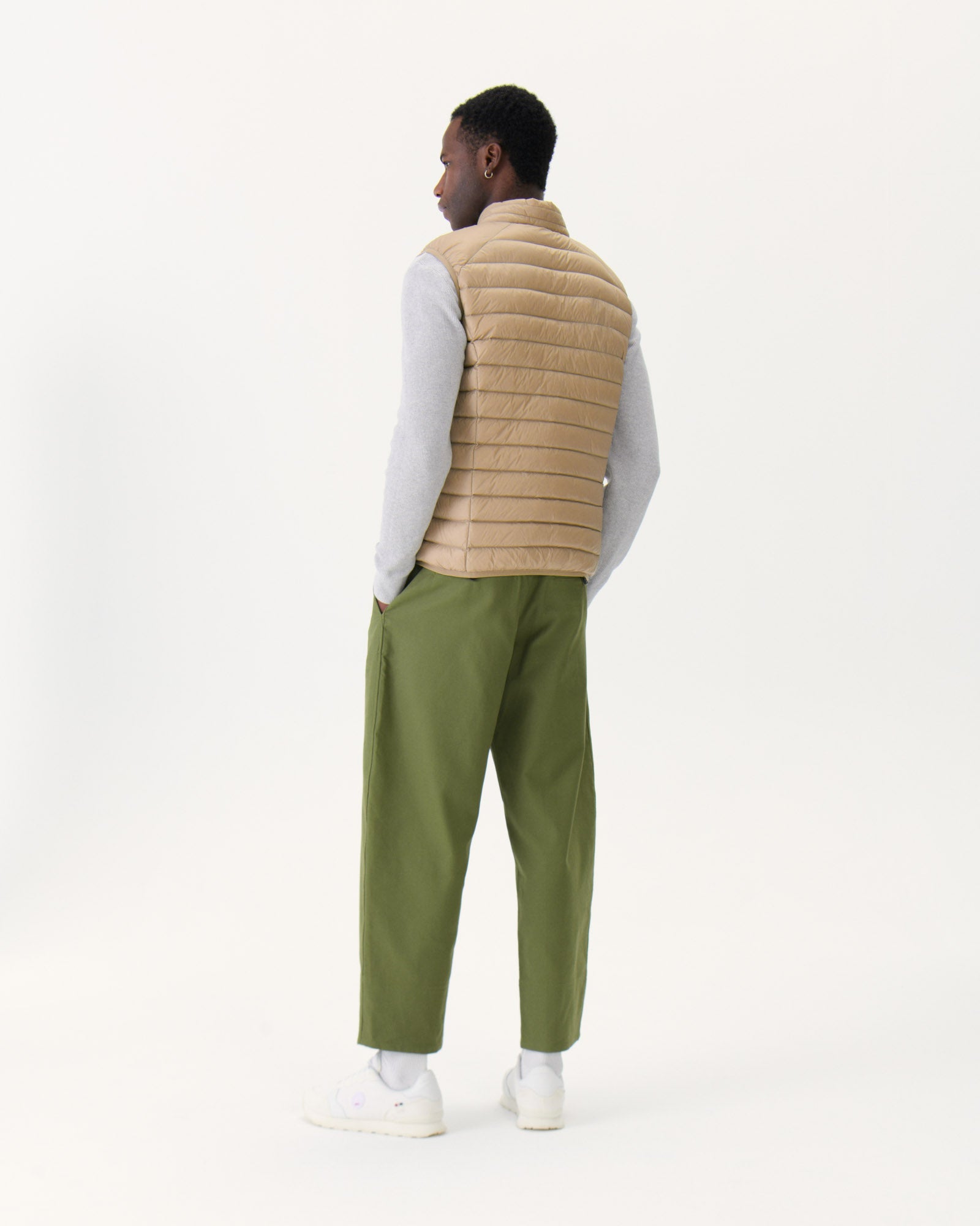 Doudoune sans manches Beige Tom