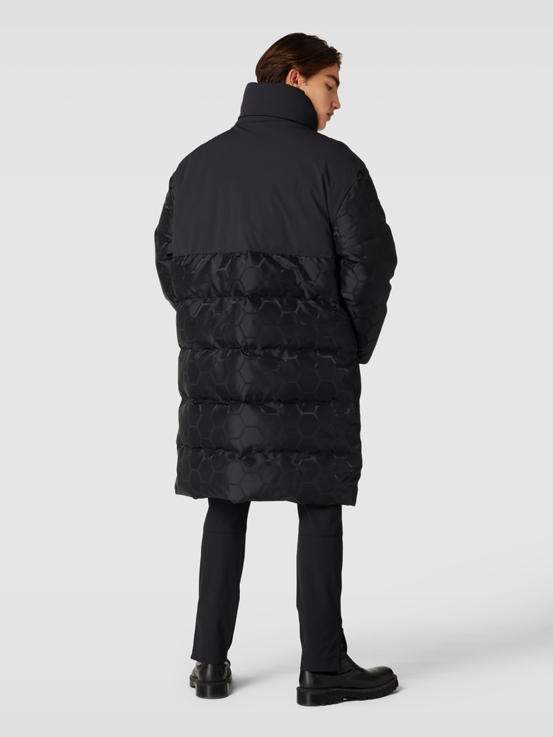 Steppmantel mit Label-Detail Modell 'Dante' in schwarz