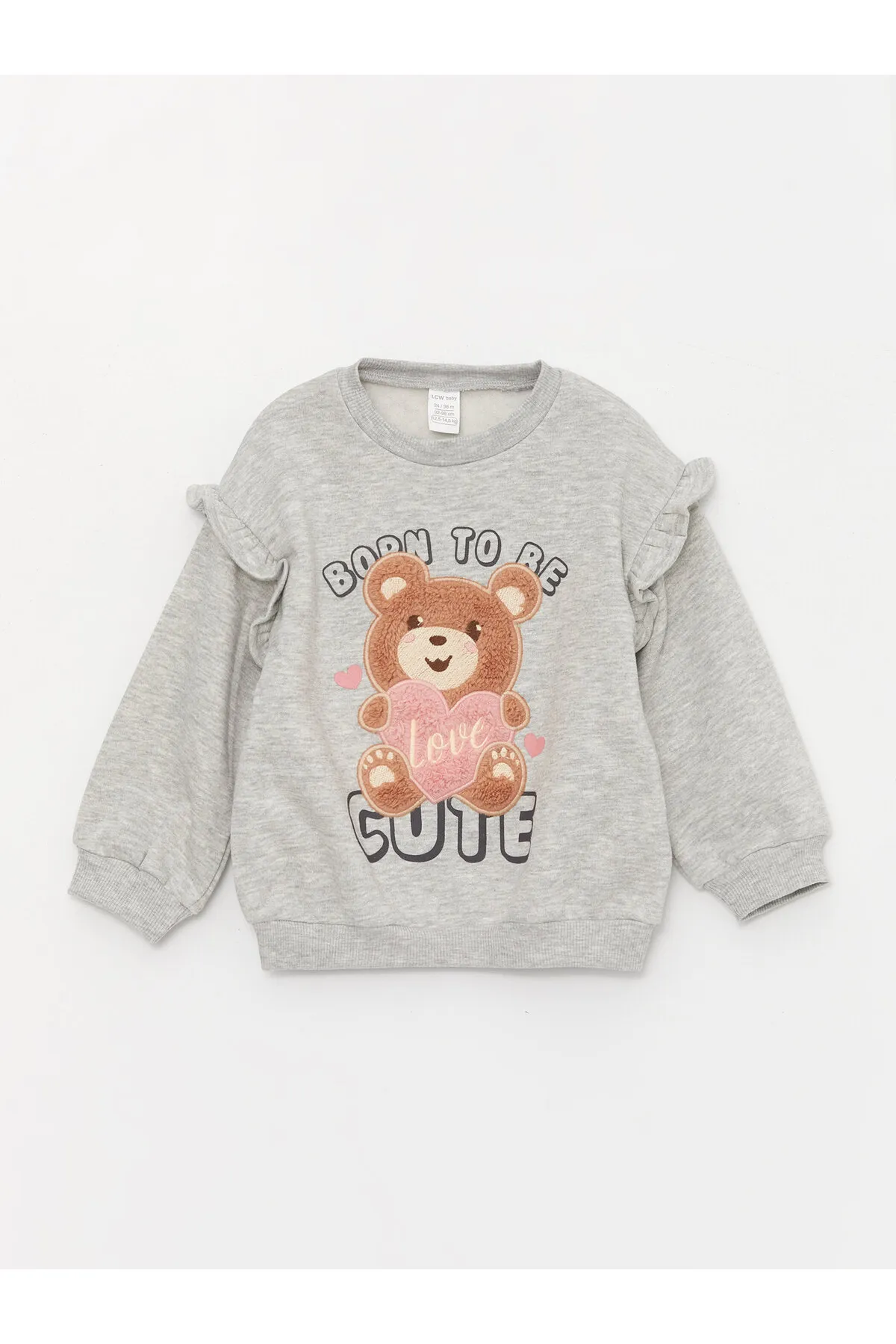 LC Waikiki  Sweatshirt mit Rundhalsausschnitt und Aufdruck für Babys und Mädchen