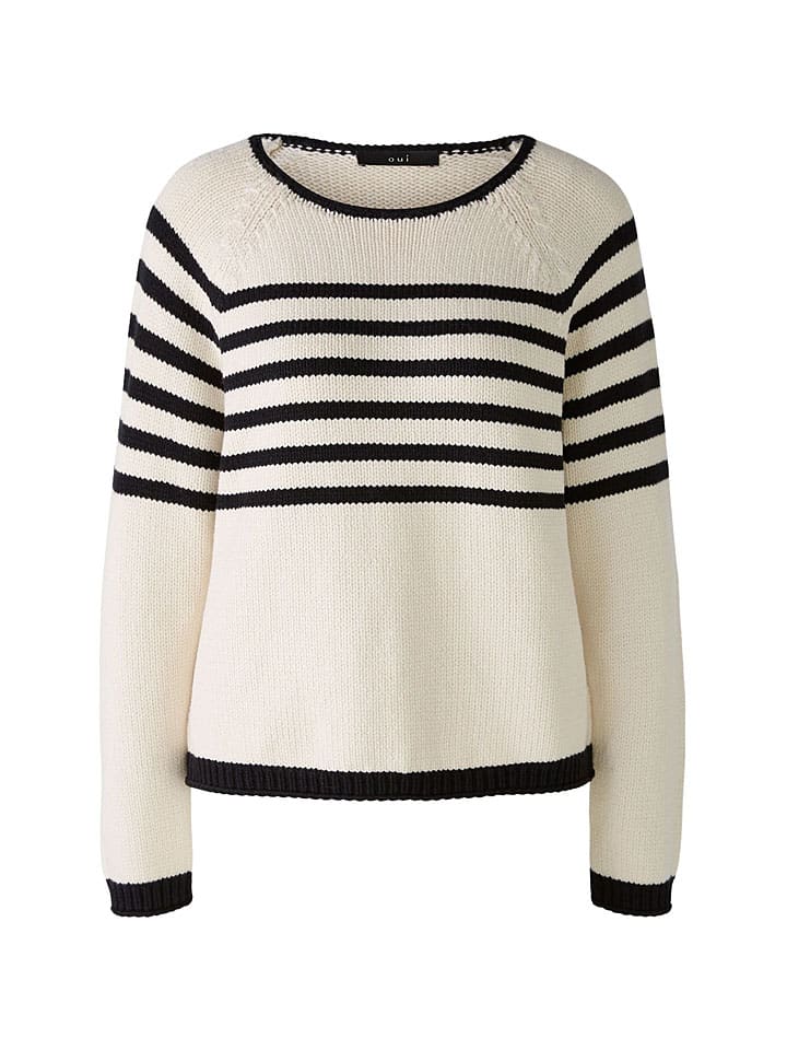 Oui Pullover in Creme günstig kaufen