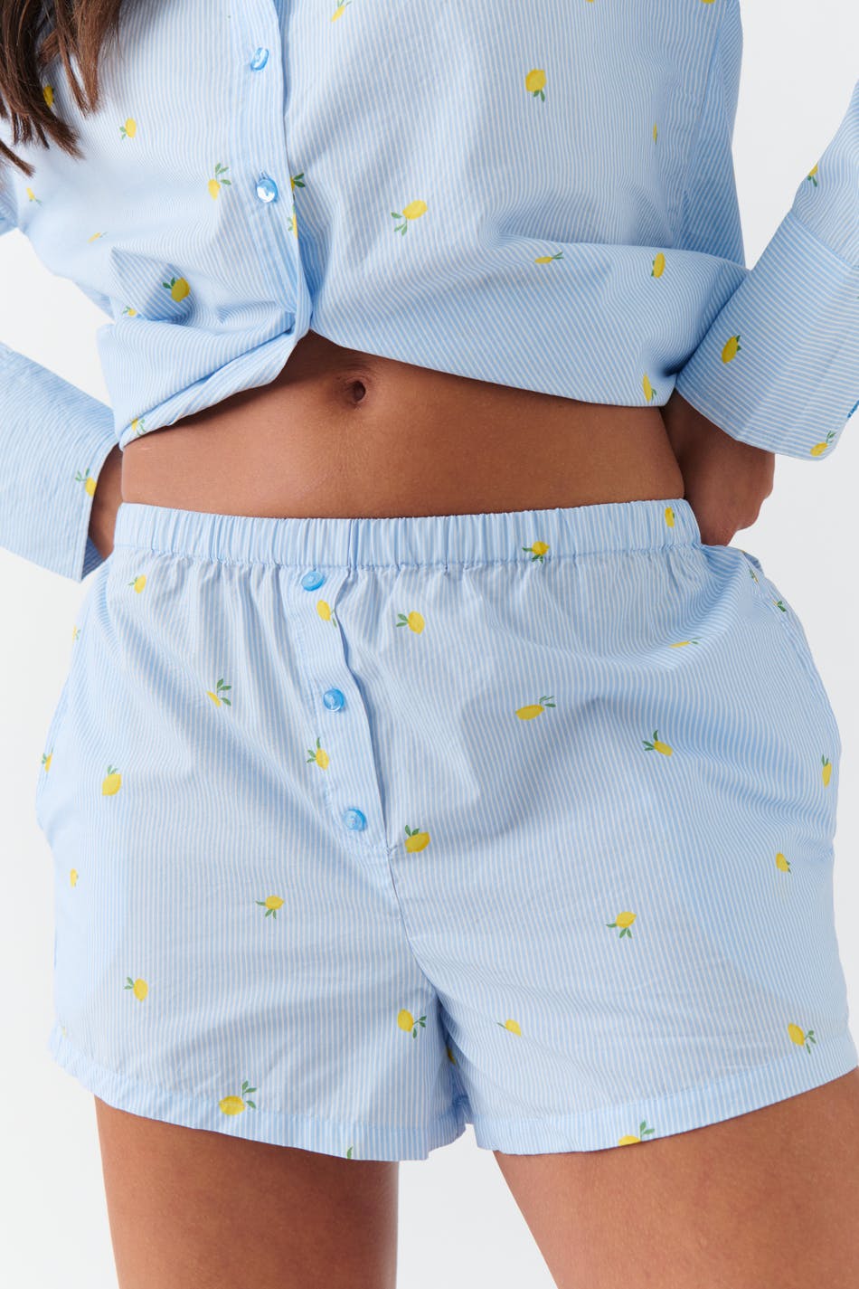 Poplin pyjamas shorts