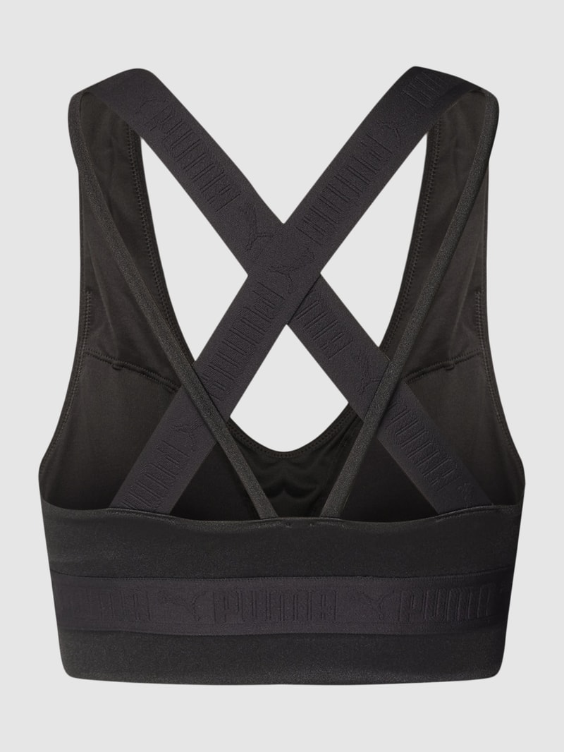 Bralette mit Label-Details in schwarz
