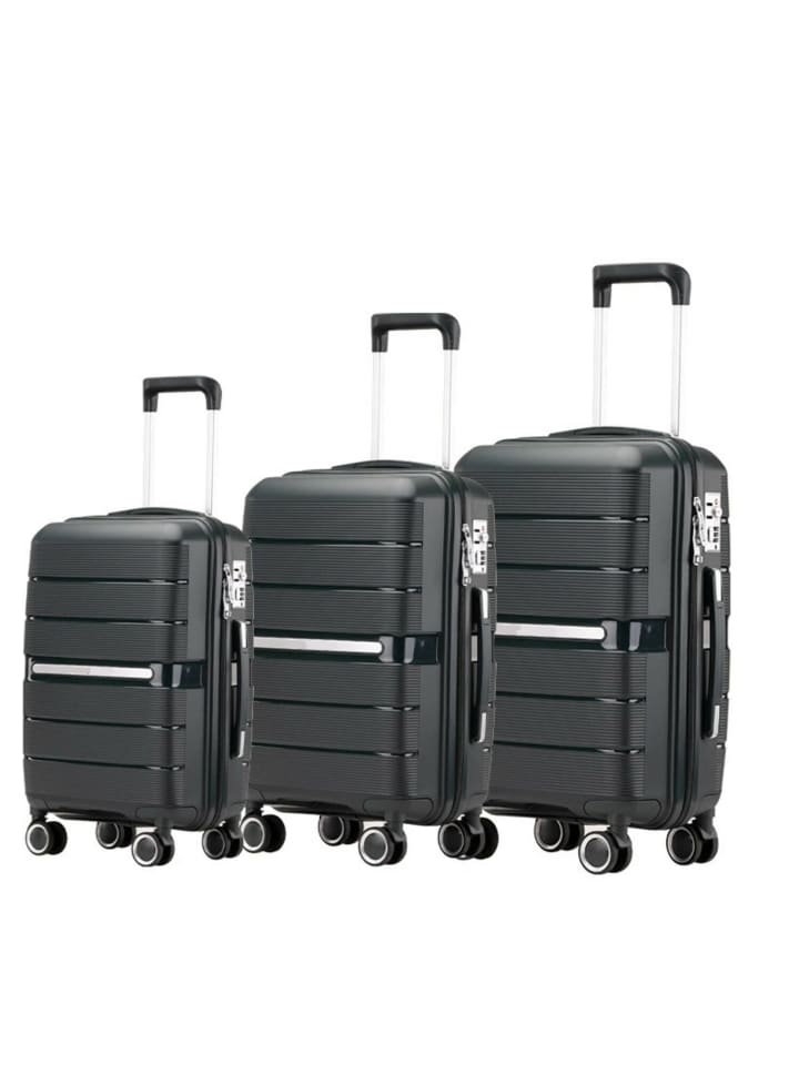 Cheffinger Reisekoffer Koffer 3 tlg Set Trolley Kofferset Handgepäck in Schwarz günstig kaufen onesize