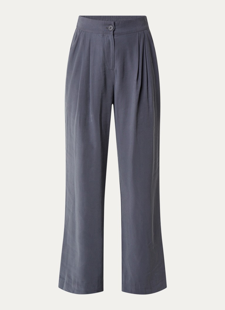 Pantaloni a gamba larga a vita alta Fanya di Modström con piega stirata