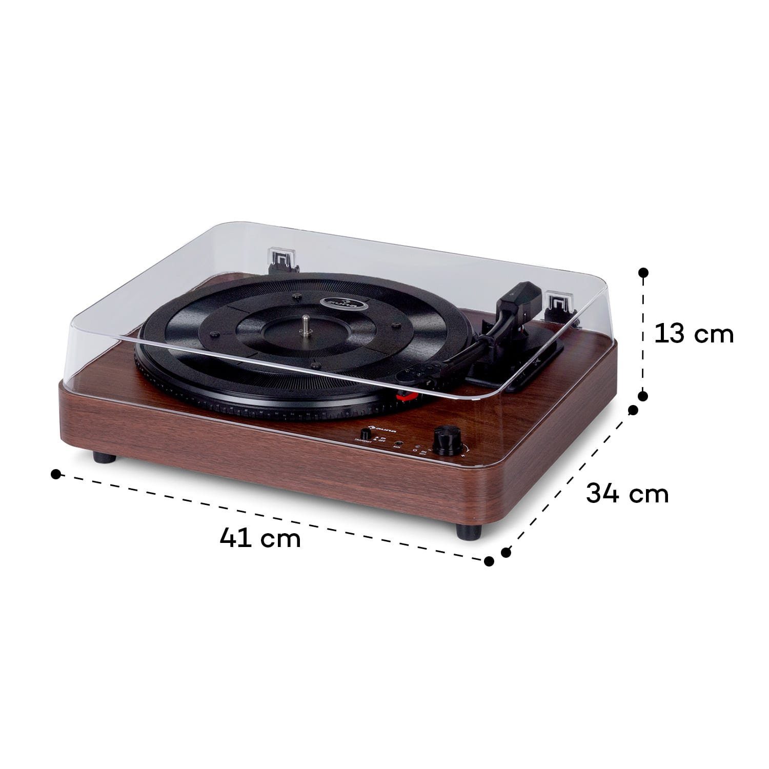 Auna TT-Classic Light Plattenspieler (Riemenantrieb, Bluetooth, Schallplattenspieler mit Lautsprecher Vinyl Plattenspieler)