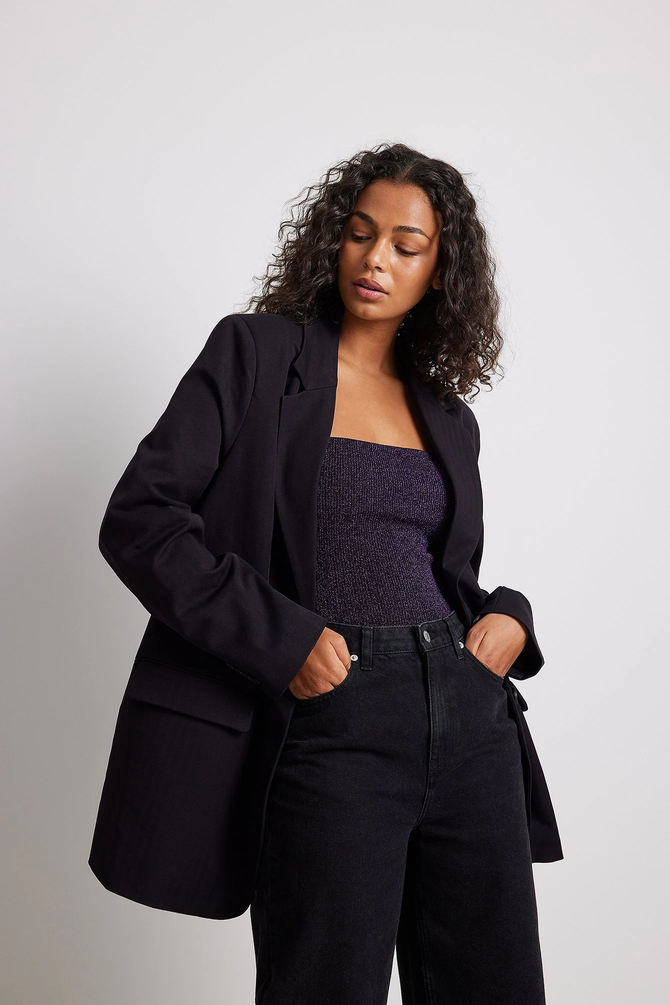 Glänzendes Bandeau-Top