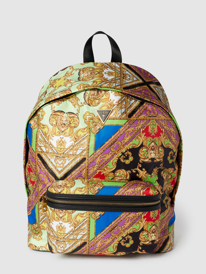 Rucksack mit Allover-Muster in gold