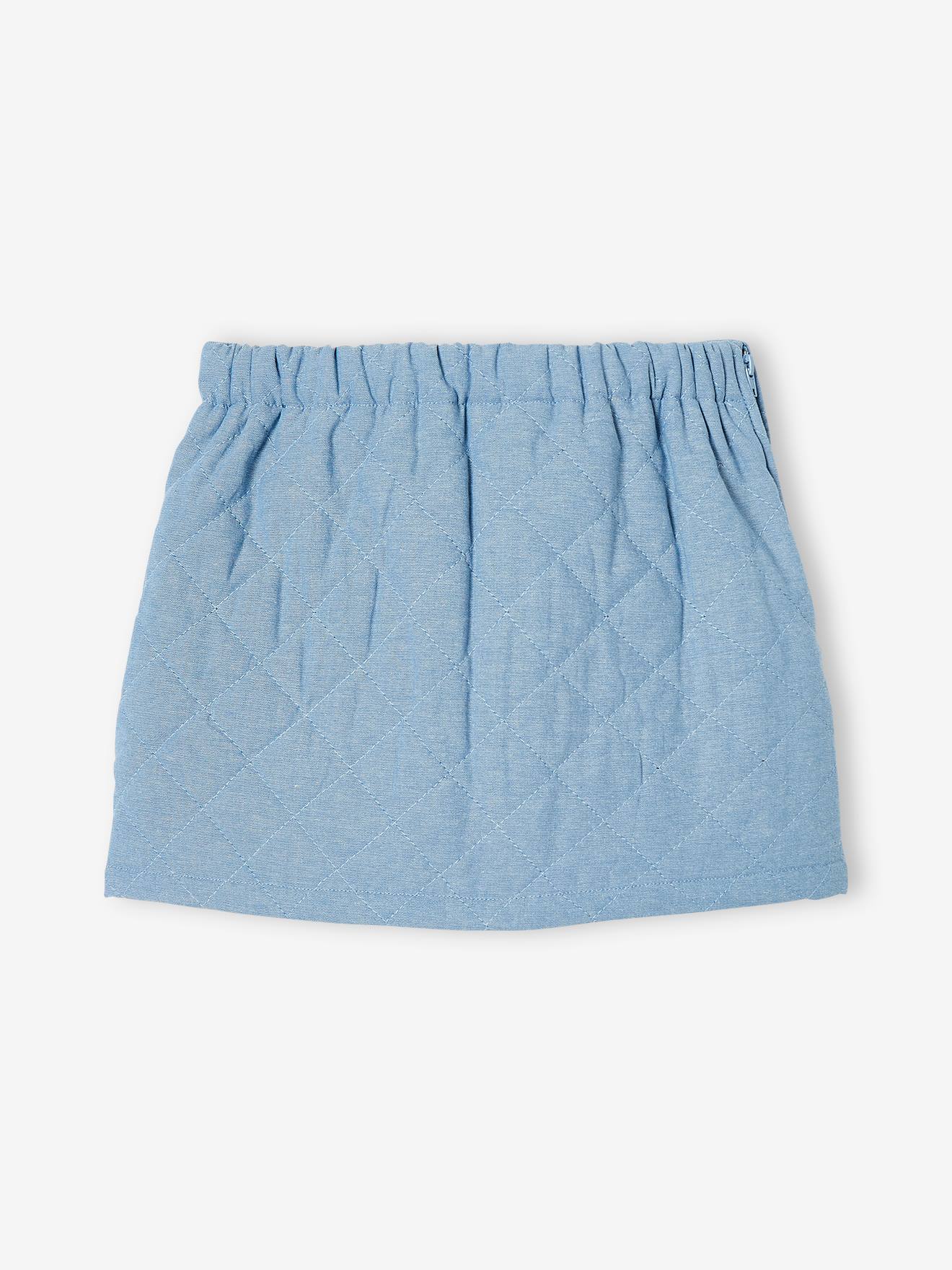 Vertbaudet Gesteppter Mädchen Jeansrock - double stone
