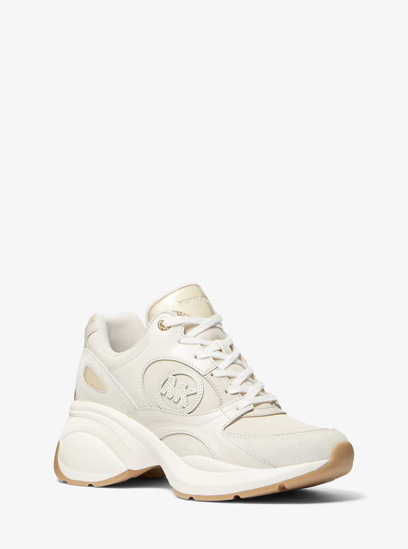 Zuma Leather and Nylon Trainer - PL GLD MULTI