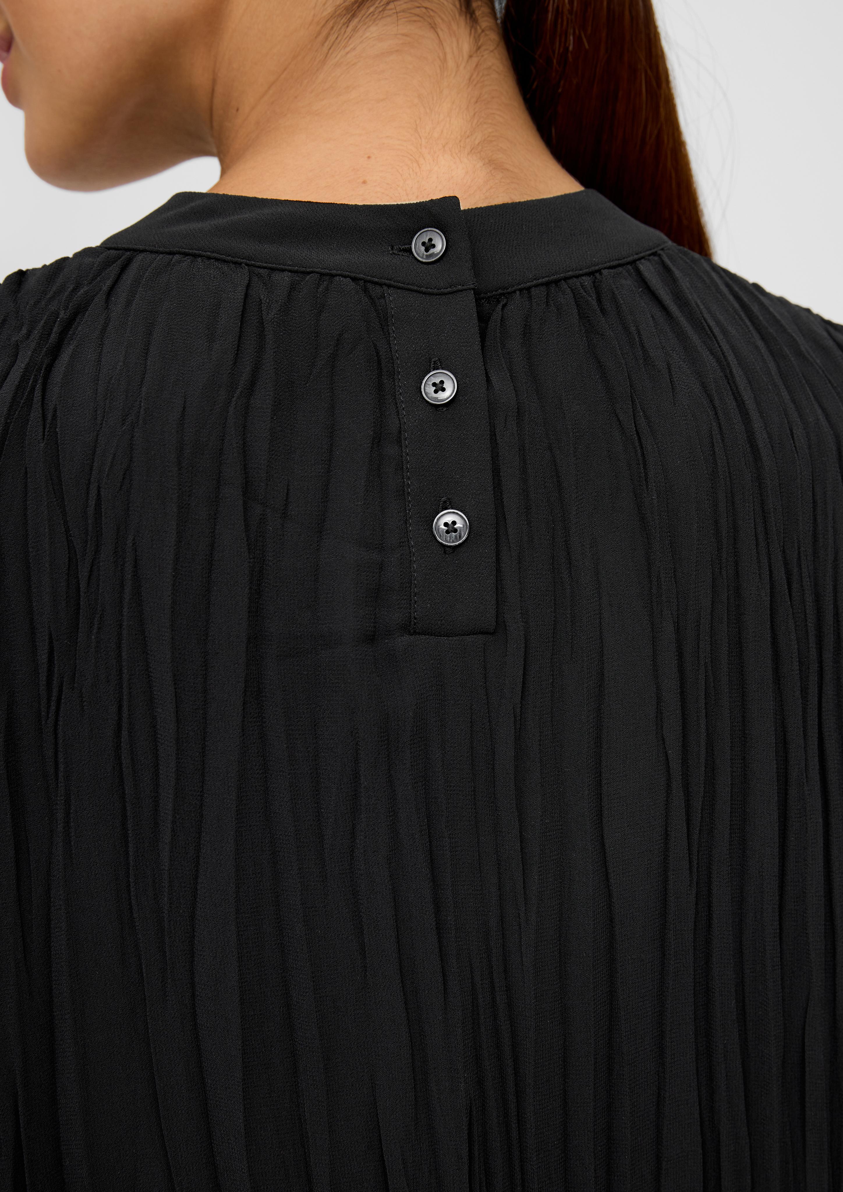 Gemusterte Chiffonbluse mit Stehkragen  2140361-9999