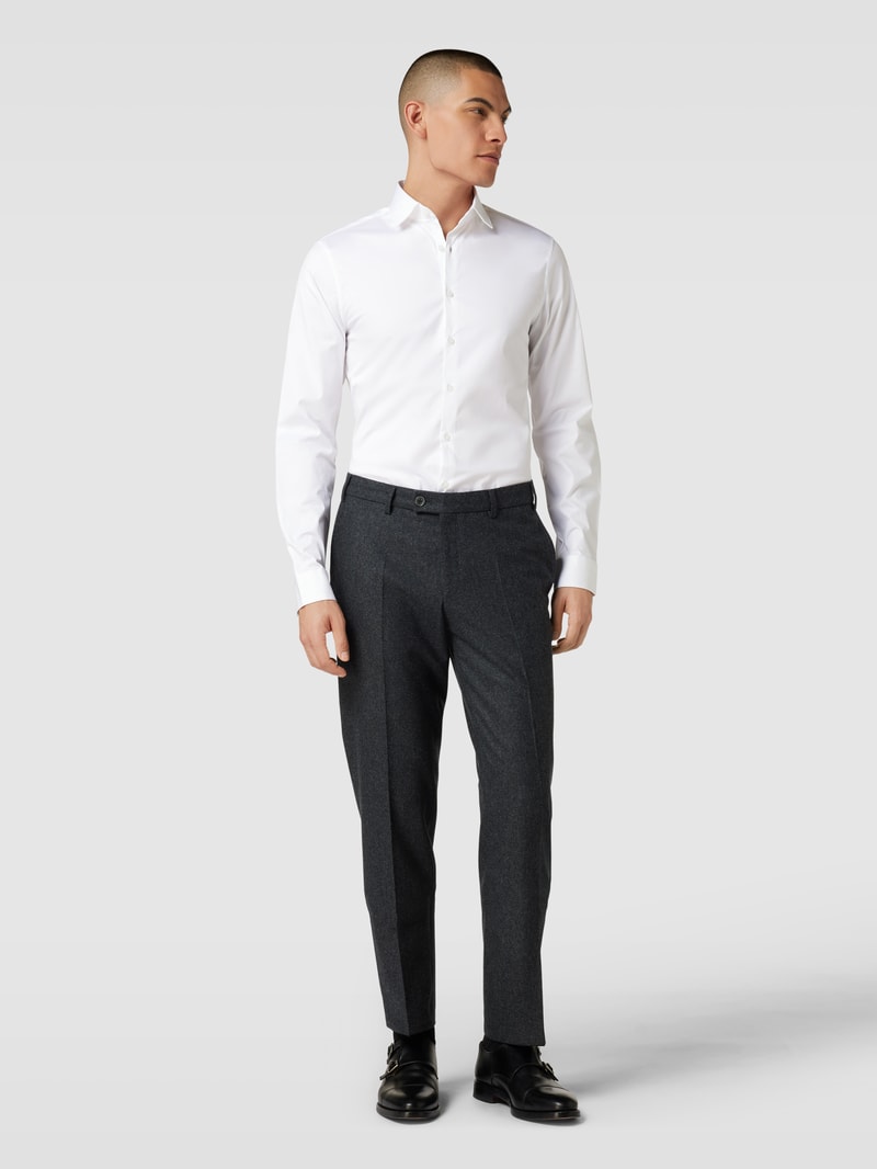 Slim Fit Business-Hemd mit Kentkragen Modell 'Bari' in weiß