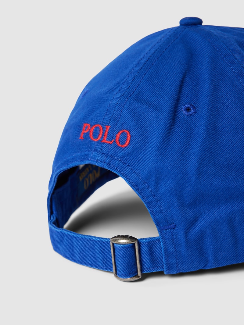 Basecap mit Logo-Stickerei und verstellbarem Riegel in royalblau