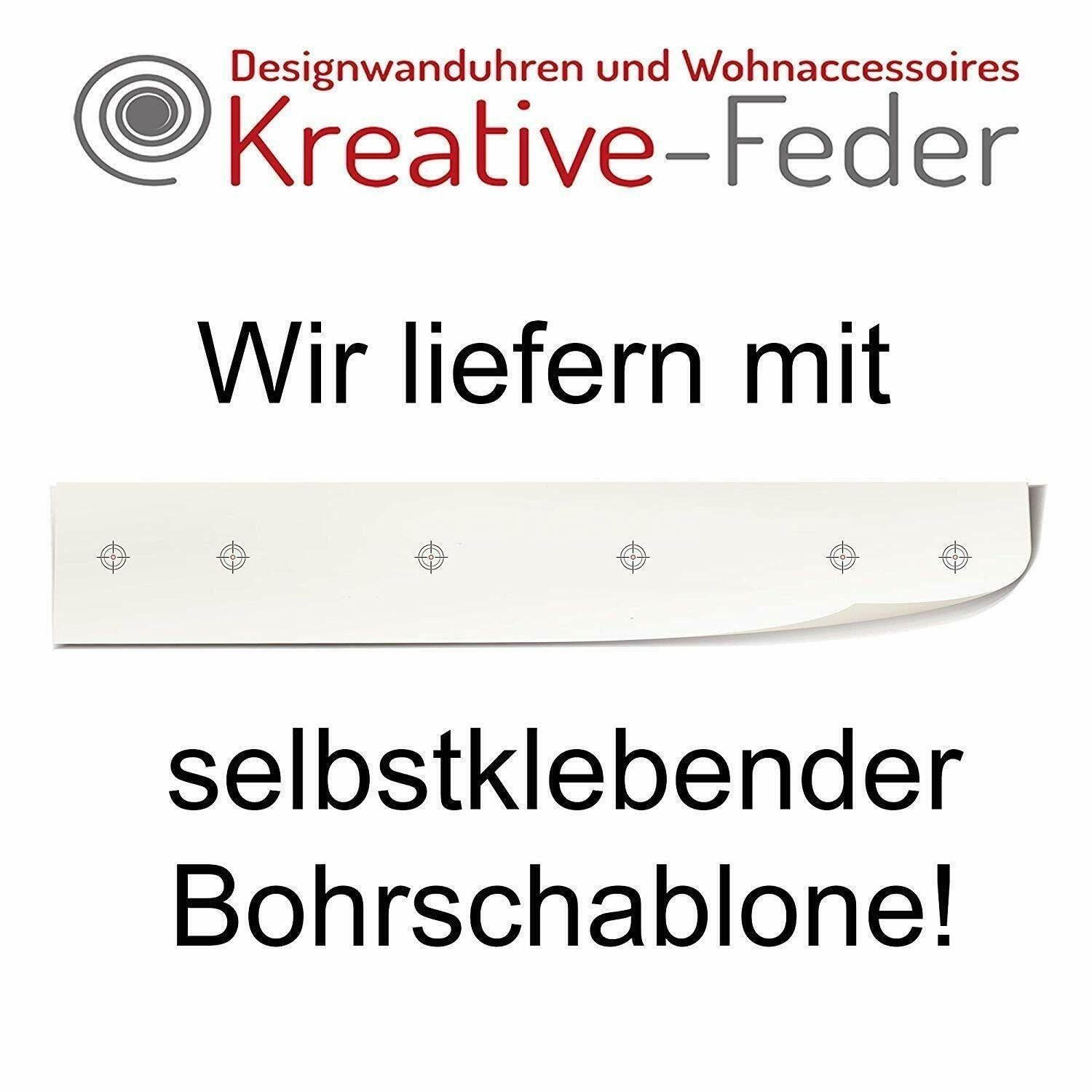 Kreative Feder Wanduhr 3-teilige DESIGNER-Wanduhr „Einsamer Baum“ im Shabby-Chic-Stil (ohne Ticken; Funk- oder Quarzuhrwerk; elegant, außergewöhnlich, modern)