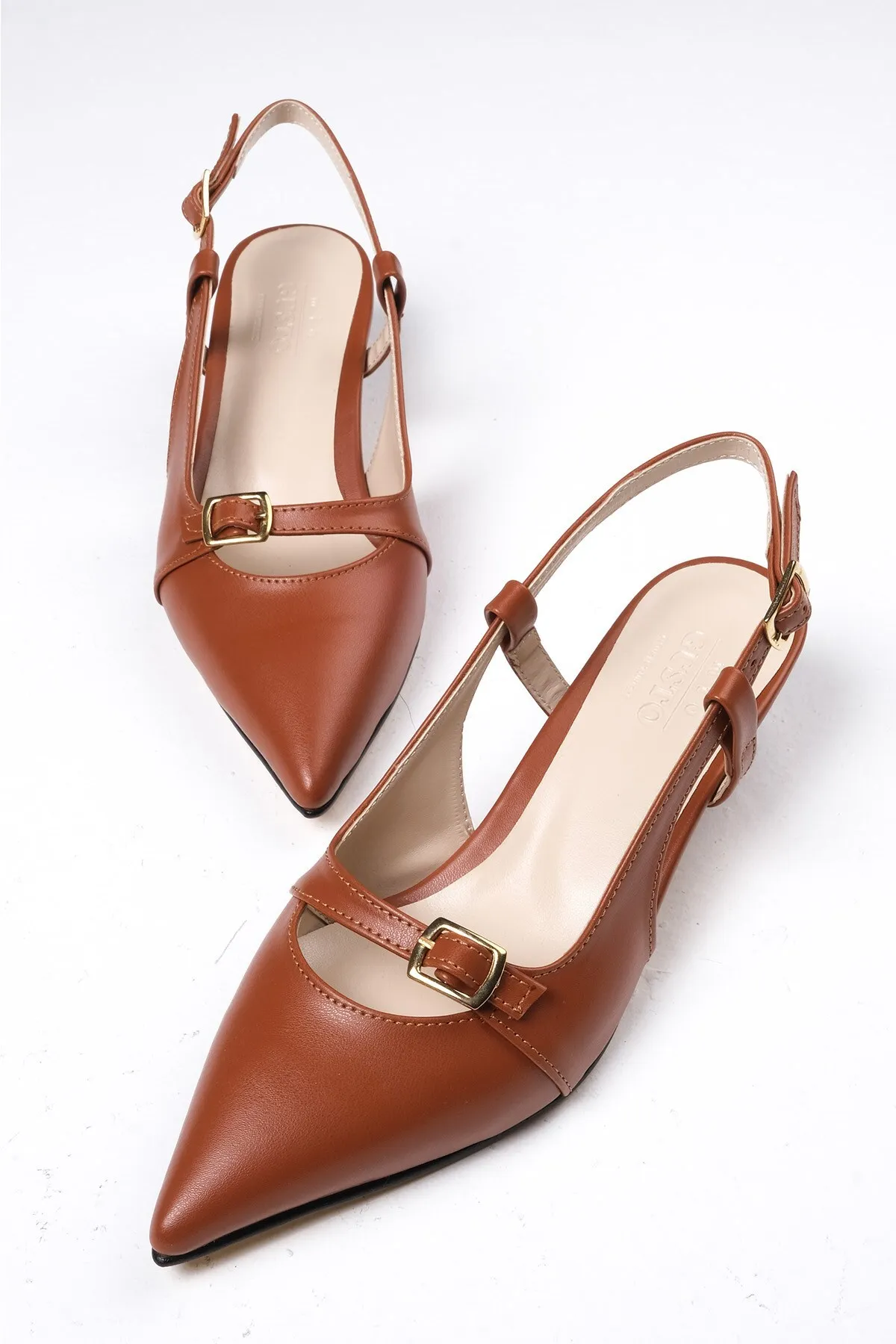 Mio Gusto  Kristin Tan Color Damenschuhe mit niedrigem Absatz